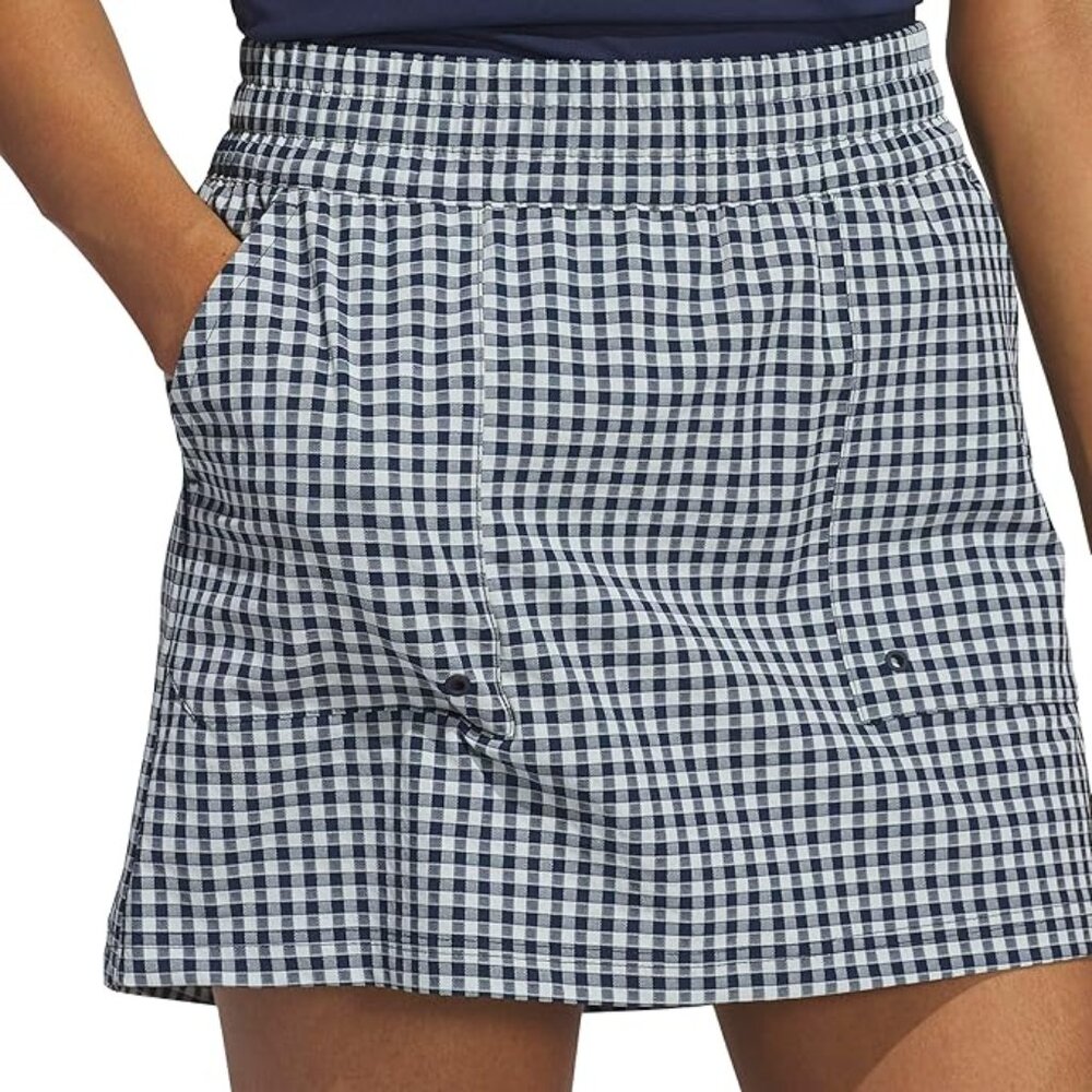 NWOT Adidas Navy/White Gingham Skort